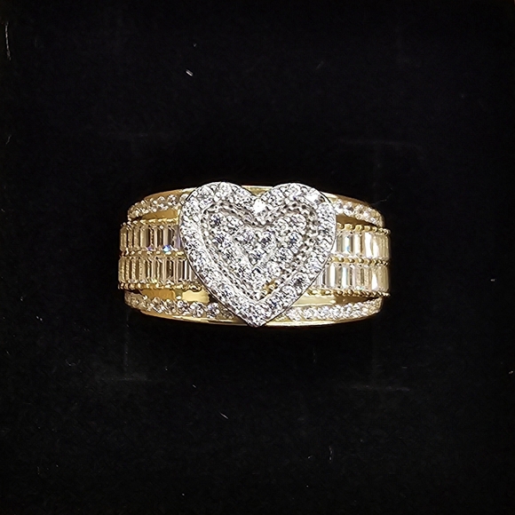 10kt Real Gold Heart Shaped Ring